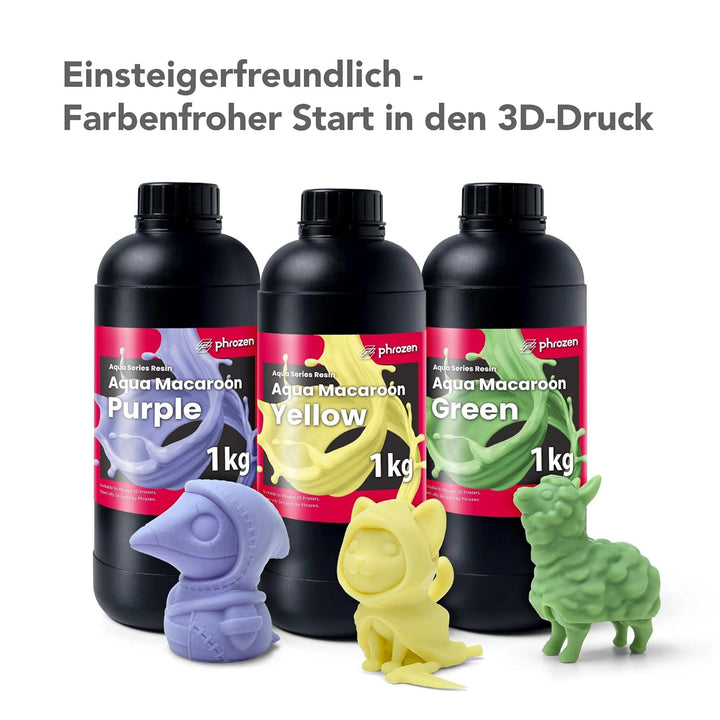 Phrozen Aqua Macaroon-Green | 3D Drucker Resin für SLA/DLP/LCD 3D Printer | 405nm Standard Photopoly