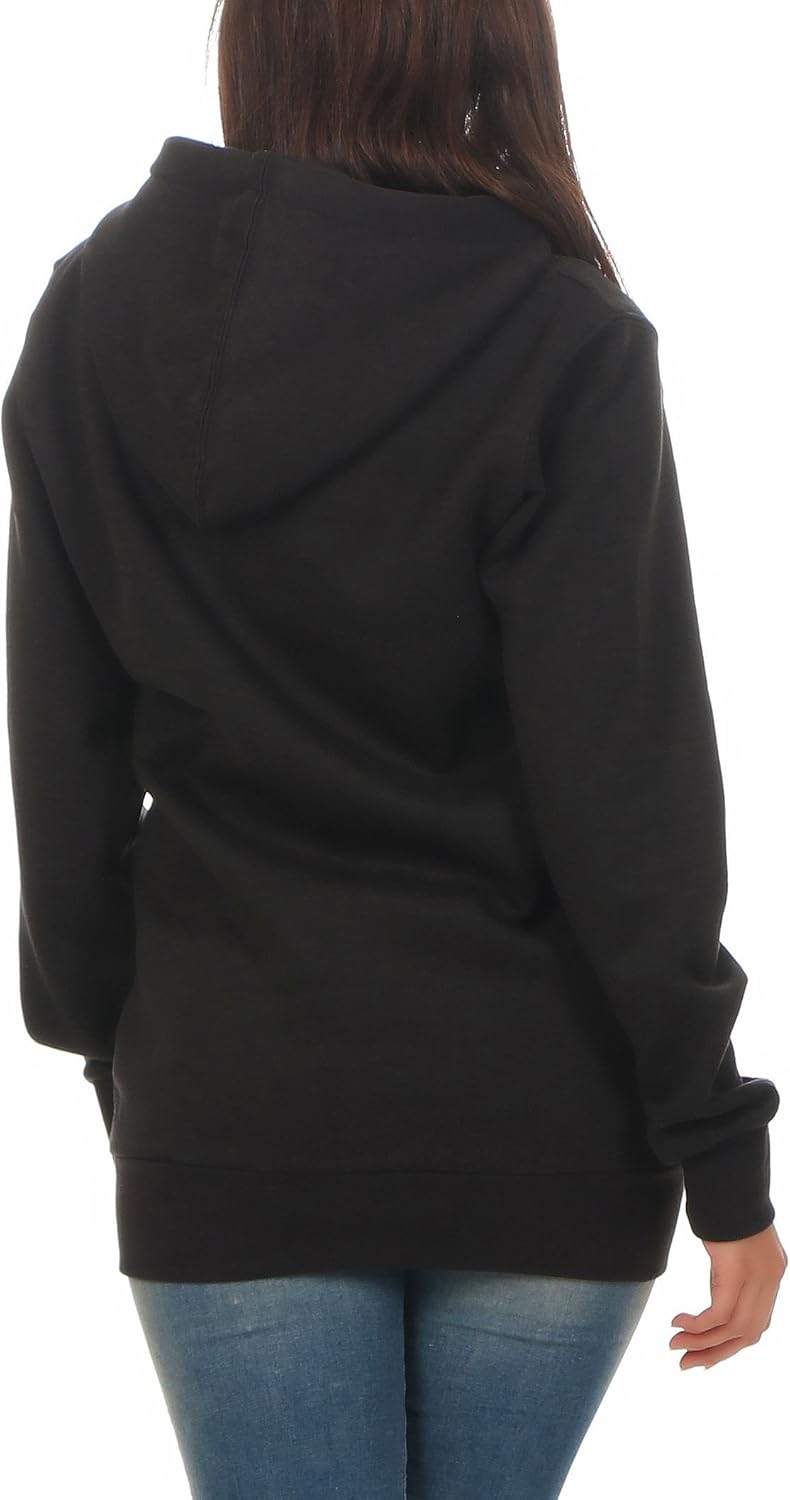 Gennadi Hoppe Damen Long Hoodie Longpulli Kapuzenpullover S Schwarz, S Schwarz