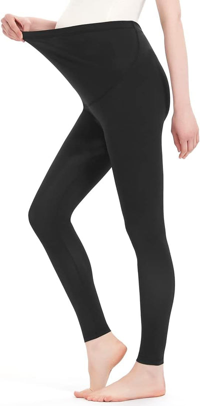 Harssidanzar Damen Bequeme Umstandshosen Nylon Umstandshosen Leggings Schwangere Damen Yoga-Hosen SL