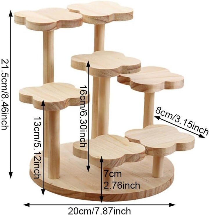 Blumentopfhalter, Mehrschichtiges Blumenregal, Holz-Desktop-Display-ständer, Parfüm-Organizer-Rack F