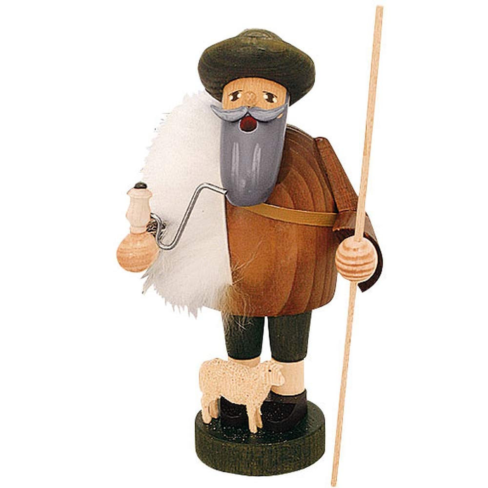 KWO Olbernhau Räuchermann Schäfer, 18 cm, Mehrfarbig