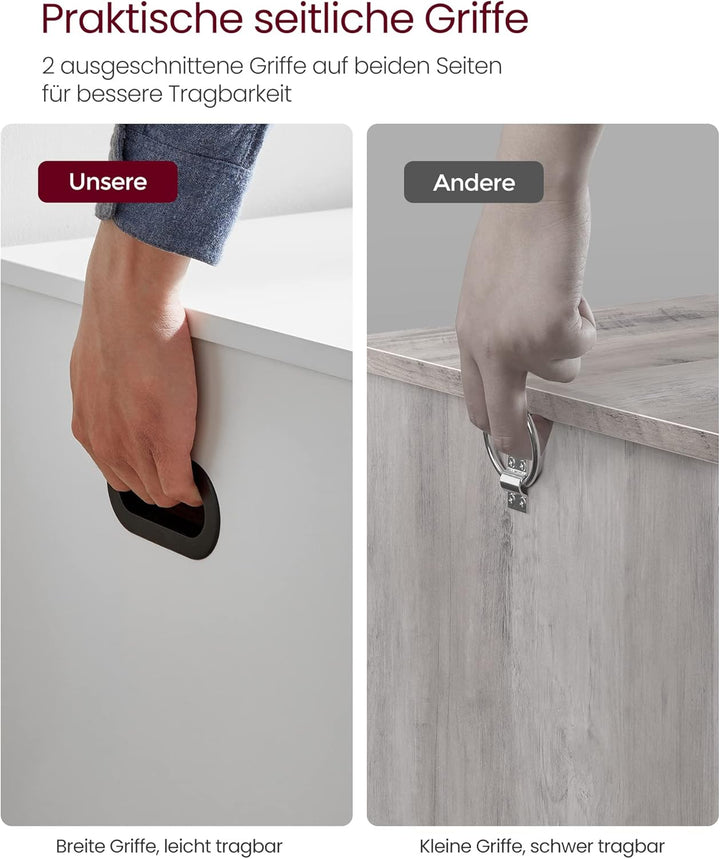VASAGLE Schuhbank, Sitzbank mit Stauraum, Sitztruhe, 2 Sicherheitsscharniere, Aufbewahrungsschrank,