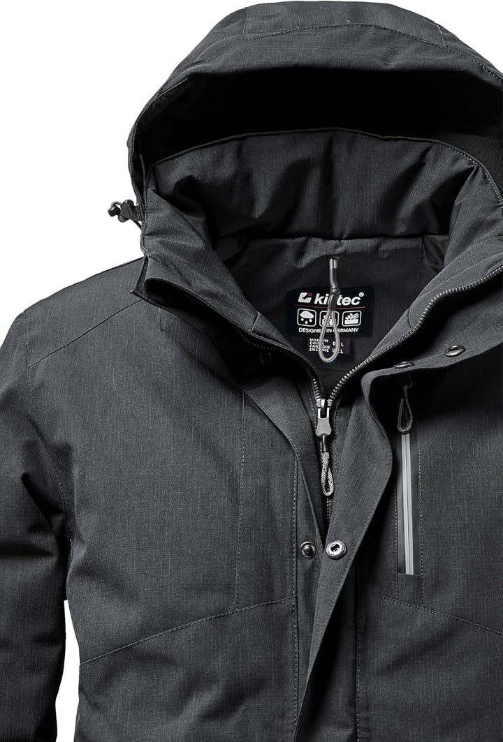Killtec Herren Kow 161 Mn Jckt Funktionsjacke mit abzippbarer Kapuze S Schwarz, S Schwarz