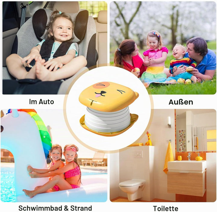 Faltbarer Toilettensitz für Kinder, Reisetöpfchen für Auto, Outdoor & Indoor, Praktisch für Camping