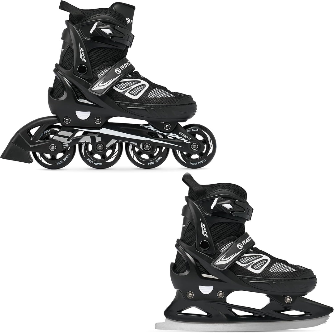 RAVEN Advance 2in1 Ice Skates Schlitt- und Inlineskates Inliner für Kinder und Erwachsene verstellba