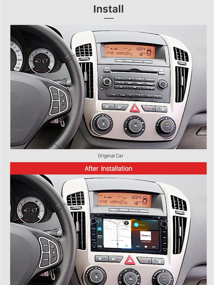 Kompatibel mit: Kia Cee'd Venga 7" Touch Android Autoradio DVD GPS Navi CarPlay AndroidAuto