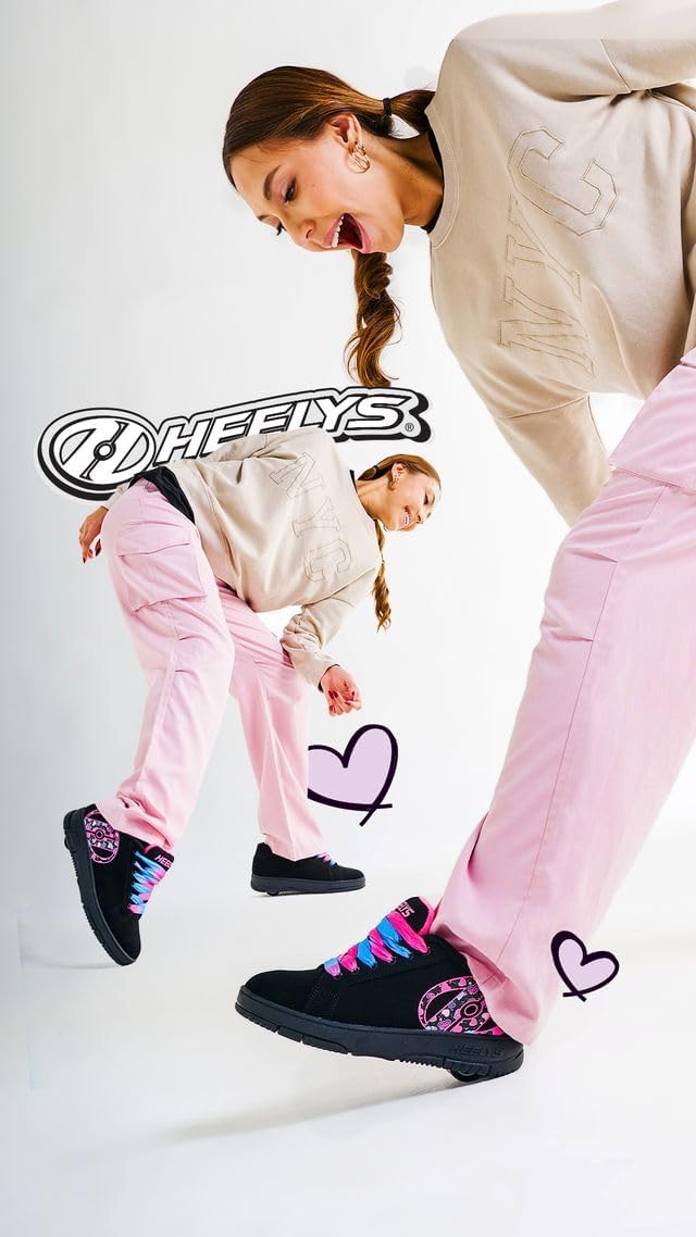 Heelys Mädchen Classic Sneaker 35 EU Schwarz Black White Hot Pink Black White Hot Pink, 35 EU Schwar