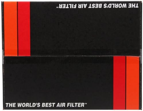 K&N 63-2587 Waschbarer und wiederverwendbarer KFZ Hochleistungsluftfiltersystem, Rot Roto-Form, Roto