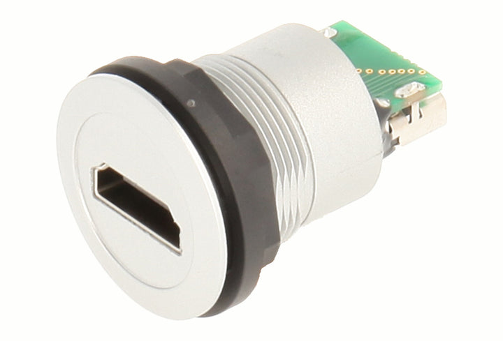 Schlegel 23.001.532 HDMI-Buchse mit vorne, 1x HDMI-Buchse und hinten, 1x HDMI-Buchse, Silber Single,