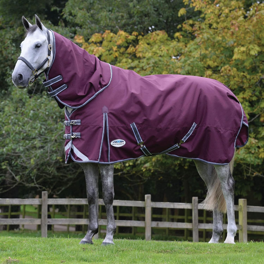 Weatherbeeta ComFiTec Plus Dynamic II Detach-A-Neck Lite 0g - Maroon/Grey/White, Grösse:145, 145