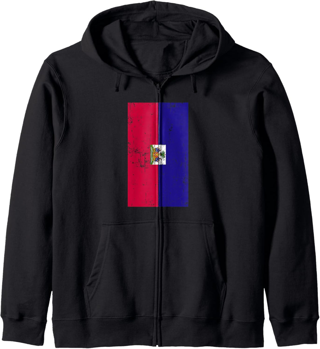 Haiti Caribbean Hispaniola Port-au-Prince Distressed Flag Kapuzenjacke