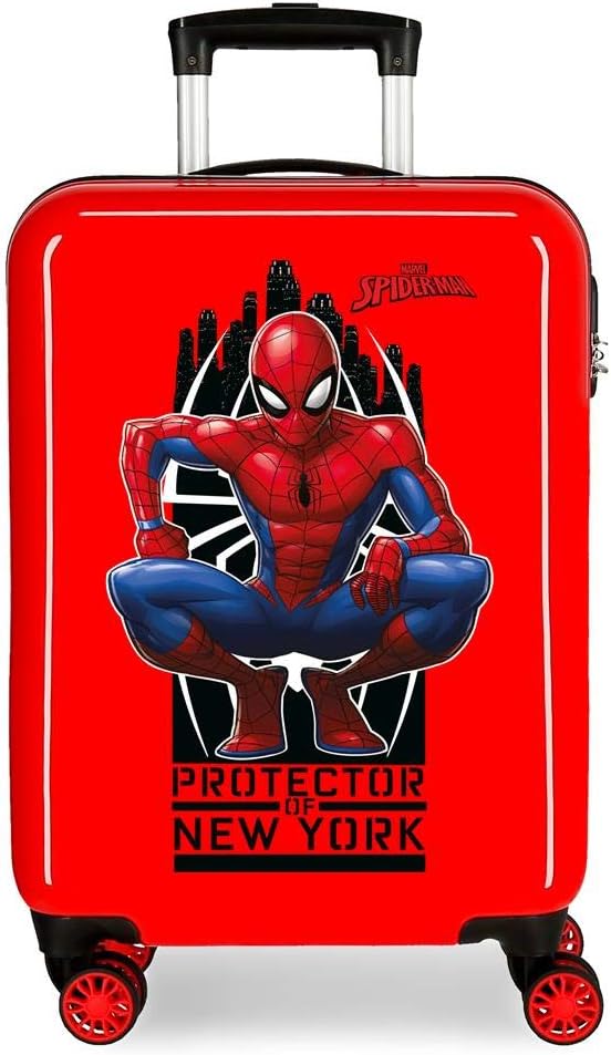 Marvel Spiderman Geo Kabinenkoffer Rot 37x55x20 cms Hartschalen ABS Kombinationsschloss 34L 2,6Kgs 4