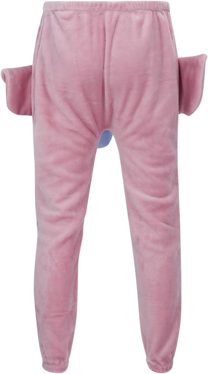 Schlafanzughose Herren Lustig Elefant Pyjamahose Couple Flying Elephant Shorts mit Rüssel Fun Nachtw