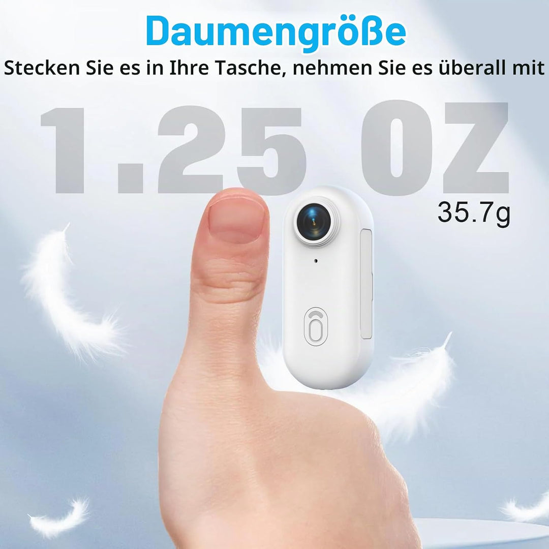 TKMARS Mini Action Cam 1080P, WLAN Körperkamera, wasserdichte Daumenkamera, magnetische tragbare Kam