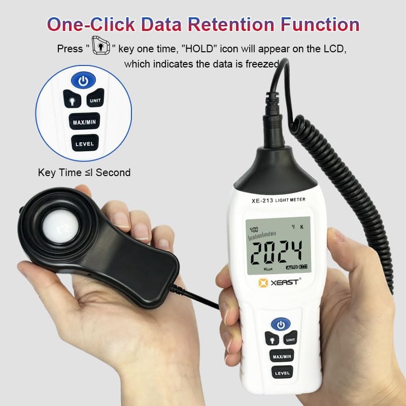 New Digital Luxmeter Tragbare Belichtungsmesser Fotografie 400K Lux Tester LCD Flash Photo, Fotometr