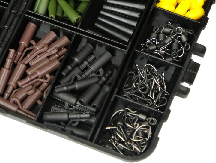 272stk Karpfen Angelzubehör Set, Angelhaken Kit inkl. Jig Haken, Bullet Bass Werfen Sinker Gewichte,