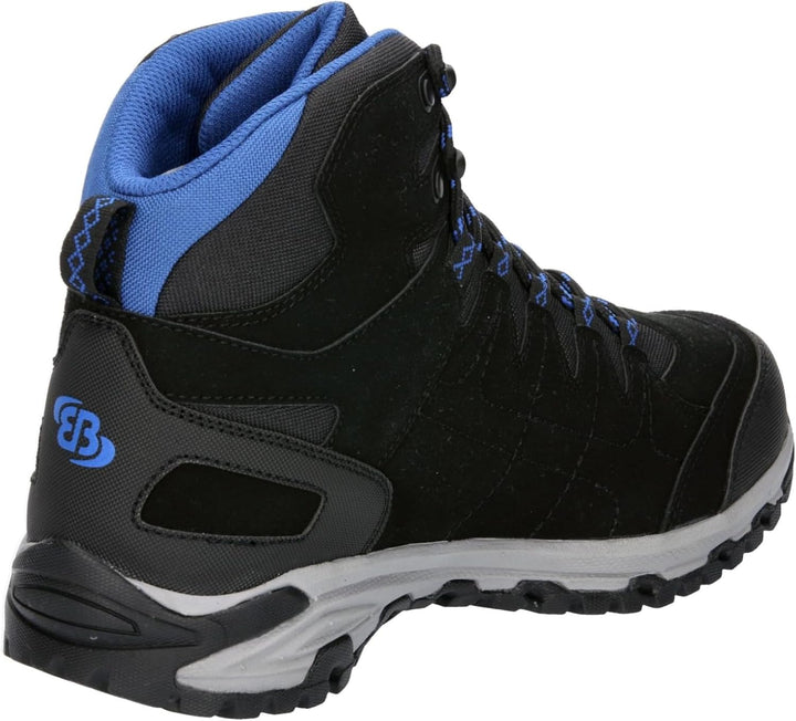 Brütting Herren Mount Shasta High Traillaufschuh 36 EU Schwarz Blau, 36 EU Schwarz Blau