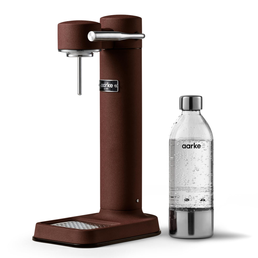 Aarke Carbonator 3 Wassersprudler, Edelstahl-Gehäuse, Sprudelwasserbereiter, inkl. BPA-freier PET-Fl
