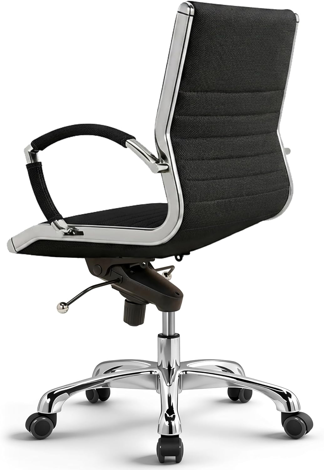 VERSEE Premium Stoff Bürostuhl Montreal in Schwarz - Ergonomischer Designstuhl für Büro und Home-Off