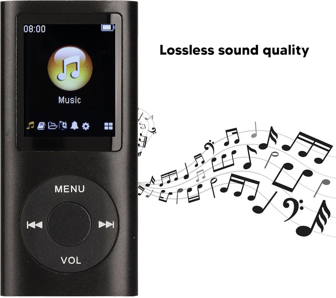 MP3-Player, stilvoll, multifunktional, verlustfreie Klangqualität, schlanker 1,8-Zoll-LCD-Bildschirm
