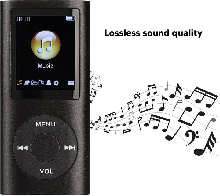 MP3-Player, stilvoll, multifunktional, verlustfreie Klangqualität, schlanker 1,8-Zoll-LCD-Bildschirm
