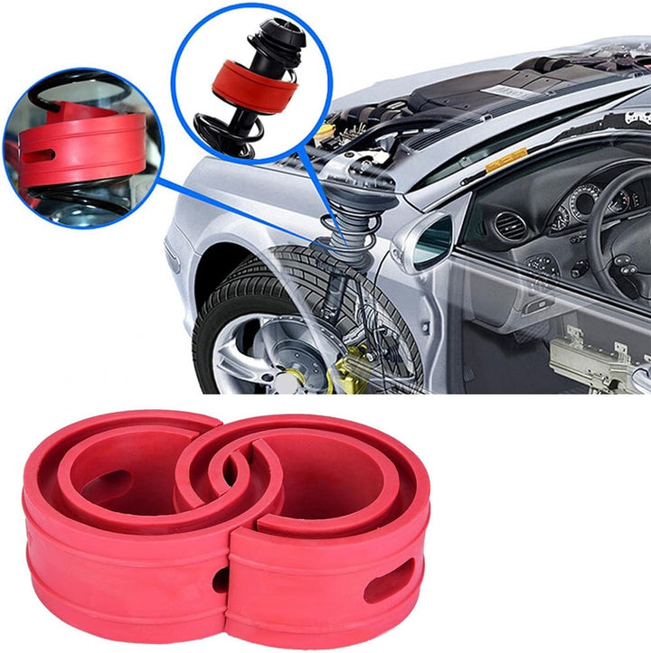 Automotive Spring Buffer Kleber, 2PCS Red Car Shock Absorber Buffer Spring Bumper Cushion Typ D für