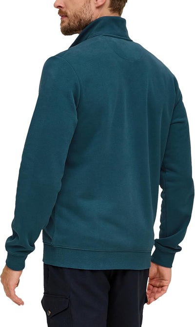 s.Oliver Herren Sweatjacke mit Stehkragen S Blue Green, S Blue Green