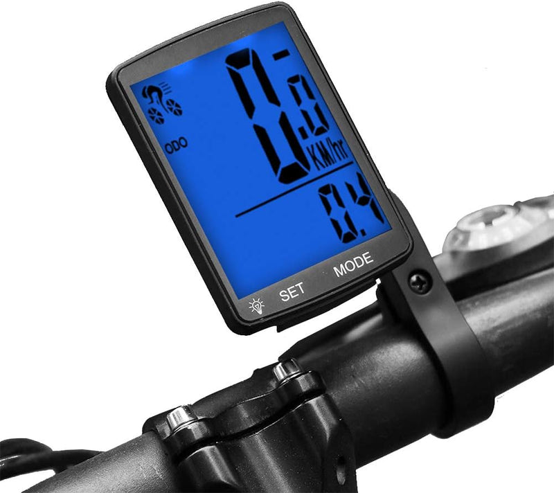 Dricar Fahrradcomputer Drahtlos Wasserdicht LCD Backlight Grossbildschirm Fahrradtacho Radcomputer T