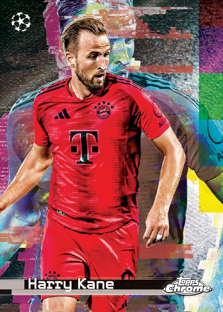 2024-25 Topps Chrome® UEFA Club-Wettbewerbe - Vorteilsbox - 7 Packungen pro Box - 4 Karten pro Packu