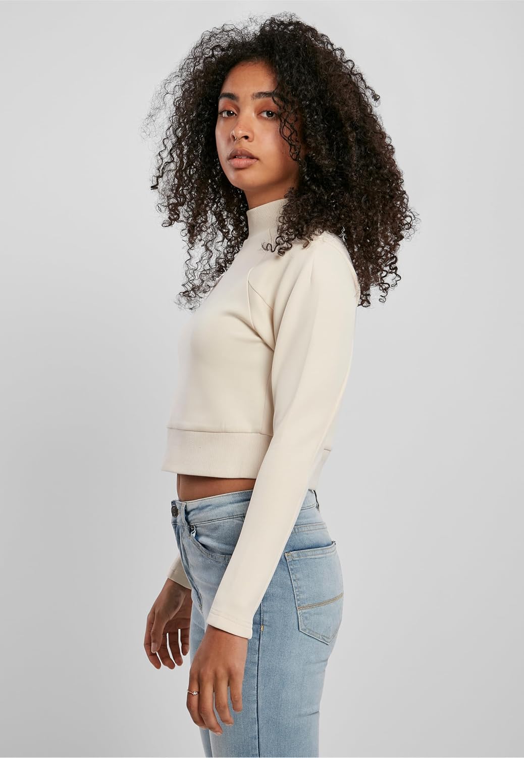 Urban Classics Damen Sweatshirts, L Sand