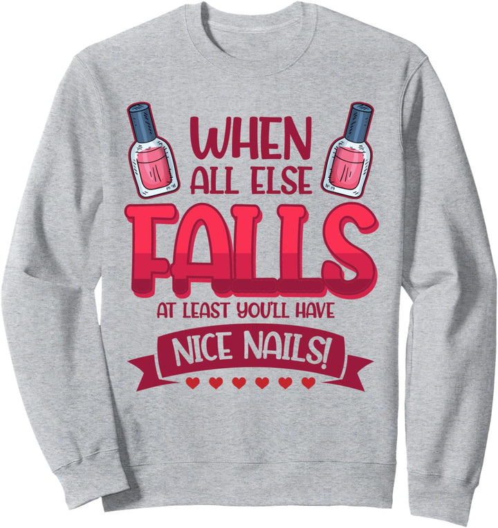 Nageldesign Nagelstudio Nägel Machen Falls wh Sweatshirt