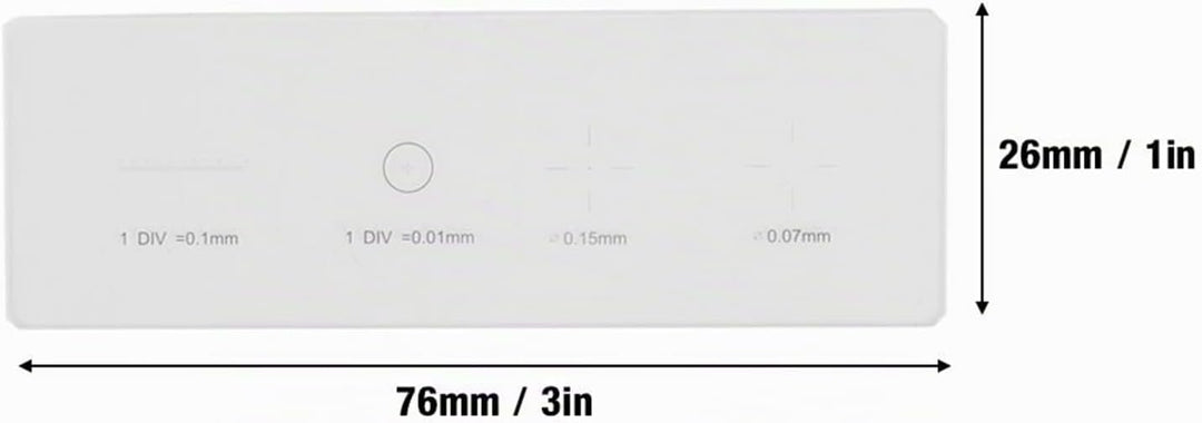 Objektträger, Mikrometer-Kalibrierungs-Objektträger-Mikrometer Div 0,01 mm, Mikroskop-Mikrometer