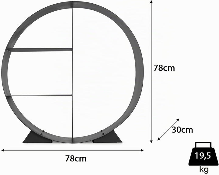 Moritz Metall Kaminholzregal Rund 4 Fächer Brennholzregal Feuerholzregal Stapelhilfe Holzhalter Kami