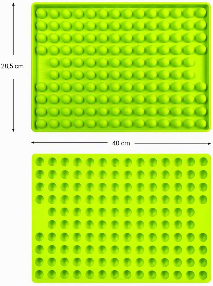 Collory® Backmatte Hundekekse für GROSSE HALBKUGEL (2cm Ø) Leckerlis, Silikon Backform, Backunterlag