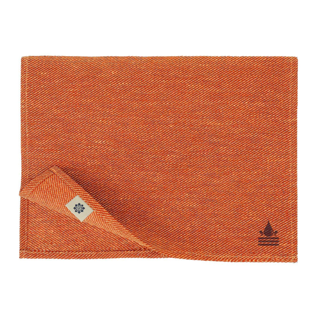 Linen & Cotton Tischsets Platzsets Stoff Tischmatte Pietro - 100% Leinen, Coral Rosa (30 x 45cm, 2 S