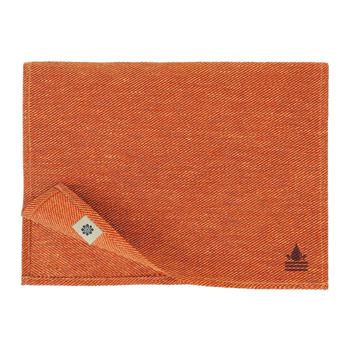 Linen & Cotton Tischsets Platzsets Stoff Tischmatte Pietro - 100% Leinen, Coral Rosa (30 x 45cm, 2 S