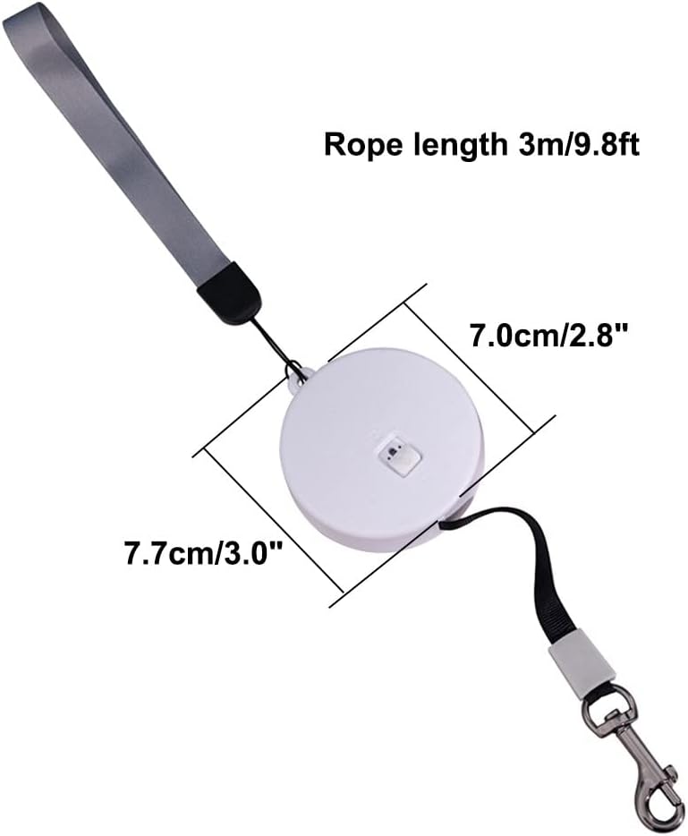 3m/9.8ft Hundeleine, Einziehbare Kleine Hunde Rollleine, Tragbar Automatische Dog Leash für Kleine H