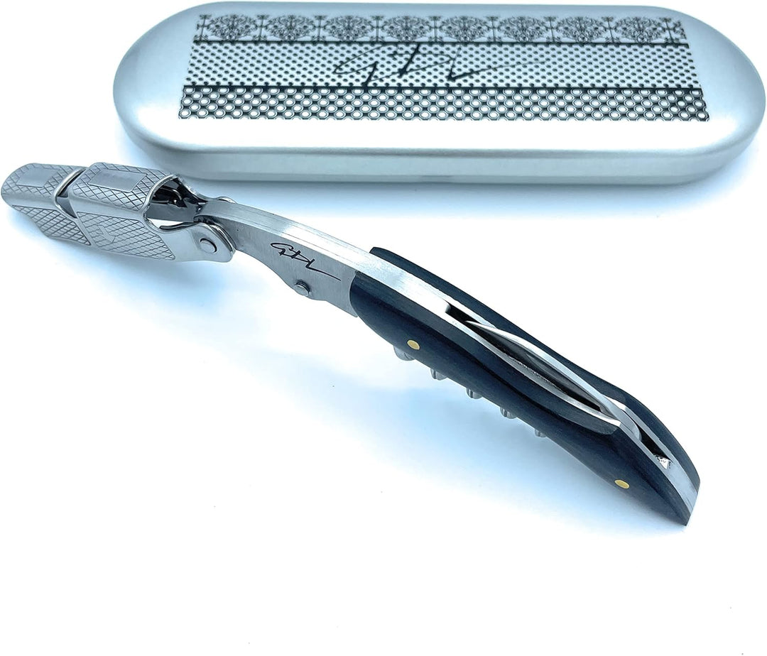 Professionelle Linie SOMMELIER LUXURY Flaschenöffner Bieröffner, Griff aus Holz, starr Aluminium, Öf