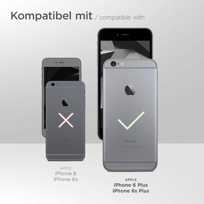 ONEFLOW Handykette 'Twist Strap' kompatibel mit iPhone 6s Plus / 6 Plus Hülle zum Umhängen transpare