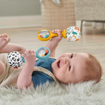 Fisher-Price Babys Rumba-Rasseln, Rasseln für Babys sensorische Spielzeuge für Neugeborene Babys ab