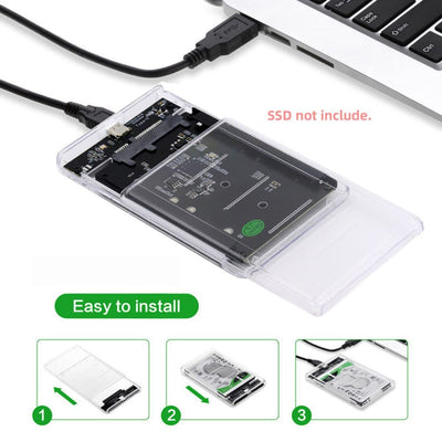 CY M.2 SATA SSD auf 2.5inch SATA Adapter,Dual NGFF B+M Key M.2 SSD auf USB C JOBD Raid0 Span Bridge