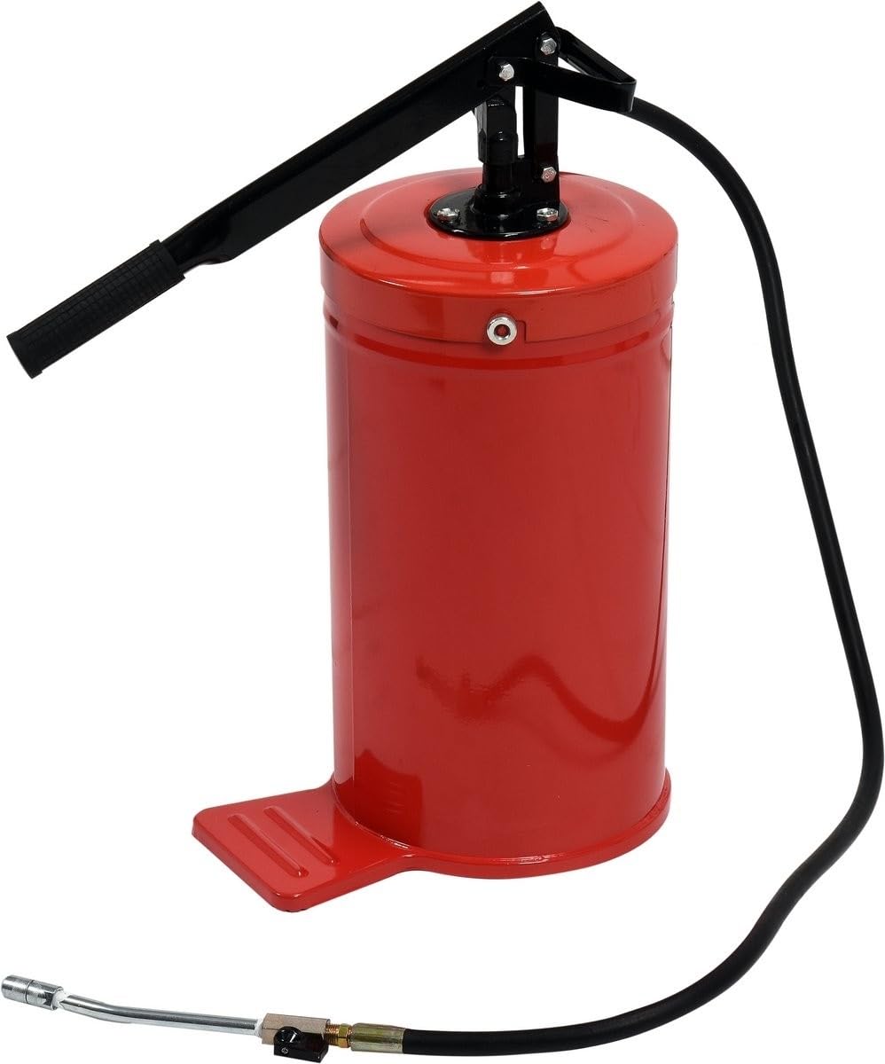 YATO Profi XXL Handhebel Fettpresse 16kg, 3000 PSI, 1,5 Meter Schlauch, Abschmiergerät Fett Presse H