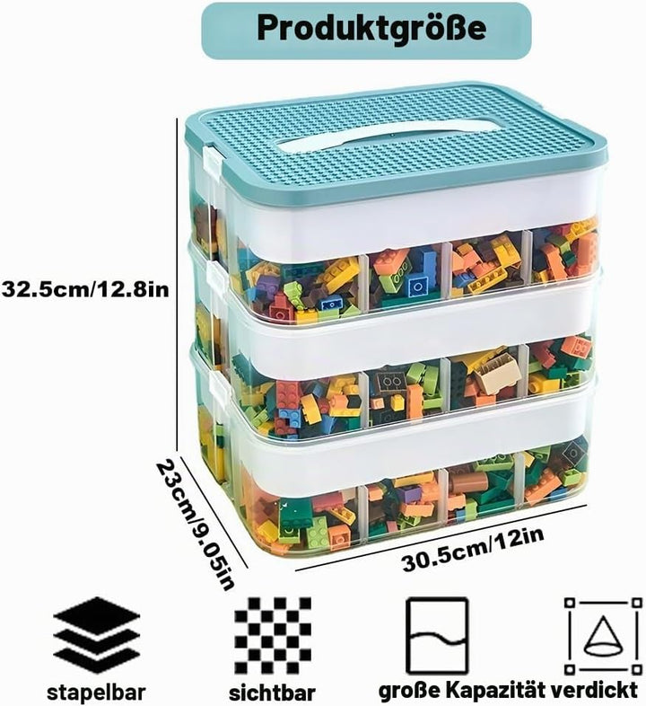 Aufbewahrungsbox für Lego Bausteine,Kisten Spielzeug Aufbewahrung mit Deckel,Sortierboxen Kleinteile