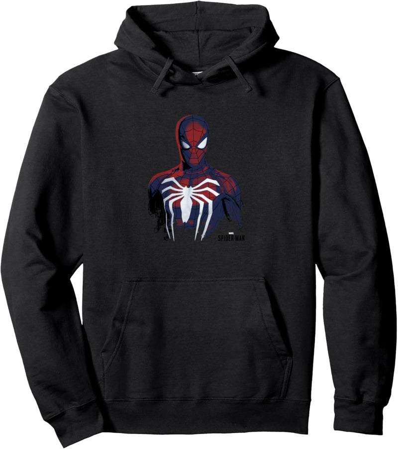 Marvel Spider-Man Game Grunge Portrait Pullover Hoodie
