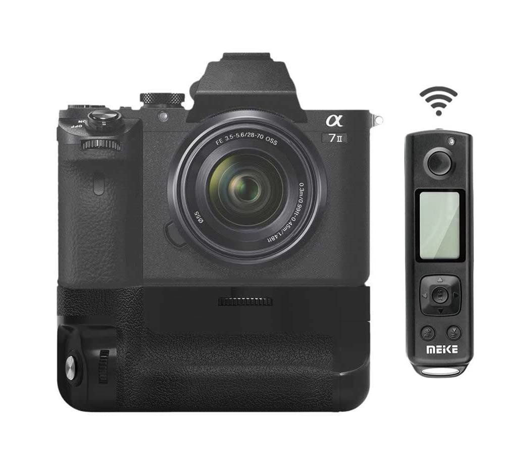 Khalia-Foto Batteriegriff für Sony A7 II mit Funk-Timer-Fernauslöser (Meike MK-A7 II Pro wie VG-C2EM