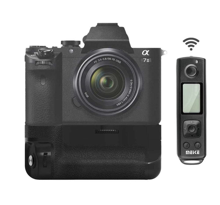 Khalia-Foto Batteriegriff für Sony A7 II mit Funk-Timer-Fernauslöser (Meike MK-A7 II Pro wie VG-C2EM