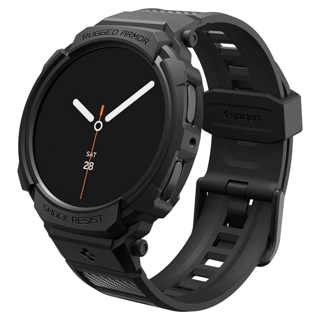 Spigen Rugged Armor Pro Hülle mit Band für Samsung Galaxy Watch 9/8 40mm | TPU-Unibody-Hülle mit Arm