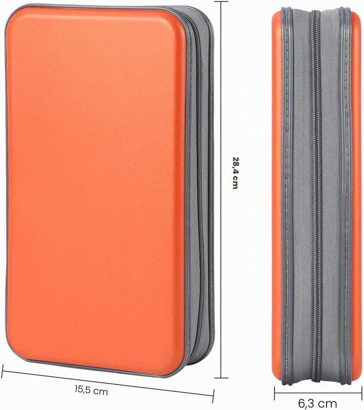 alavisxf xx CD Tasche, 96 CD/DVD Tasche Hartplastik CD Taschen Aufbewahrung Schutzhülle DVD Lagerung