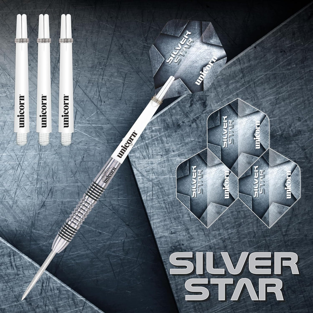 Unicorn Michael Smith, Silver Star Steel Dart 26 g Silber, 26 g Silber