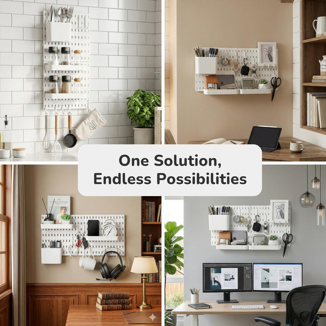 Keepo Stecktafel-Kombinationsset, Stecktafeln und Zubehör, modular zum Aufhängen für Wand-Organizer,